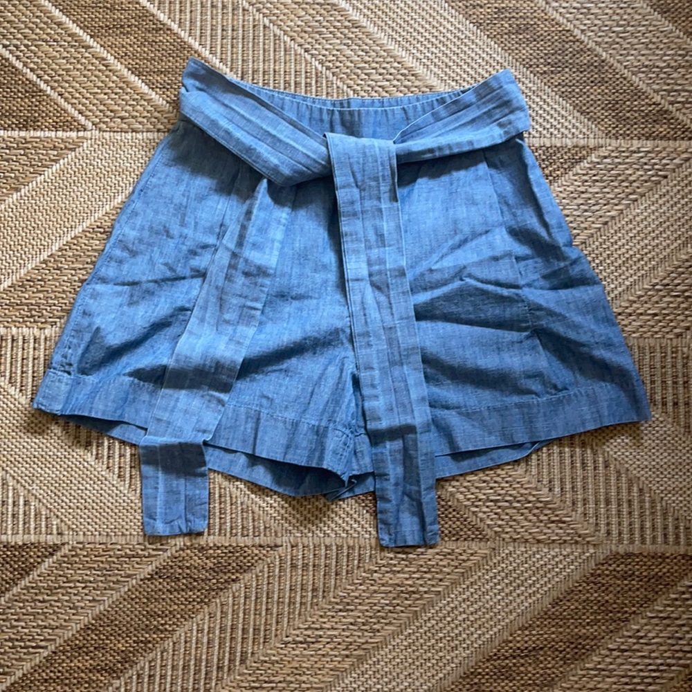 J. Crew tie-waist short in chambray